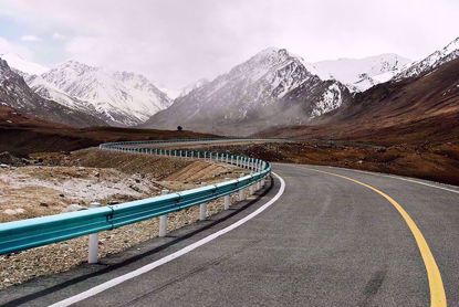 图片 GT W2-3.85mm 喷塑二波波纹板高速公路护栏板