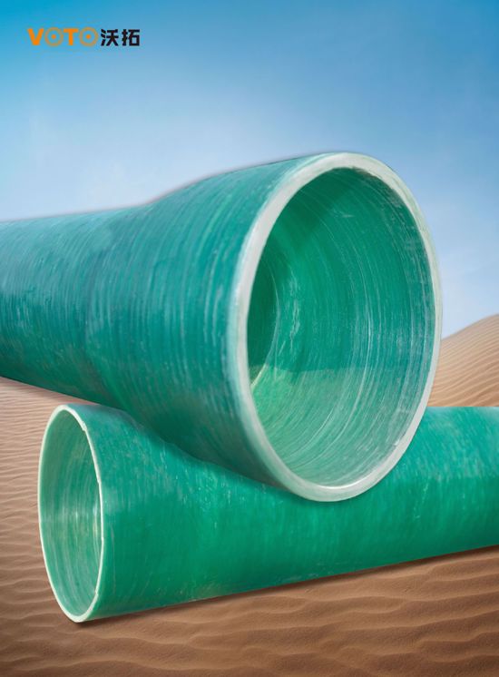 RPM玻璃钢管也称玻璃纤维缠绕夹砂管(RPM管), 主要以玻璃纤维及其制品为增强材料, 以高分子成分的不饱和聚酯树脂、环氧树脂等为基本材料, 以石英砂及碳酸钙 等无机非金属颗粒材料为填料作为主要原料. 玻璃钢管具有耐腐蚀性、抗老化、耐热、抗冻、重量轻、水力好、耐磨, 电热绝燃等特点.