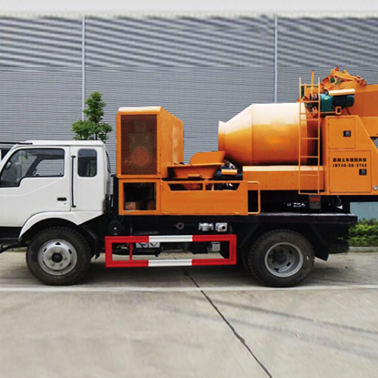 图片 滚筒式搅拌车载泵