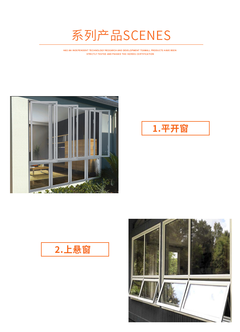 铝合金平开窗产品系列